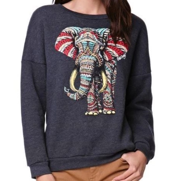 PacSun Tops - Riot Society Sweatshirt Fleece Elephant Large L